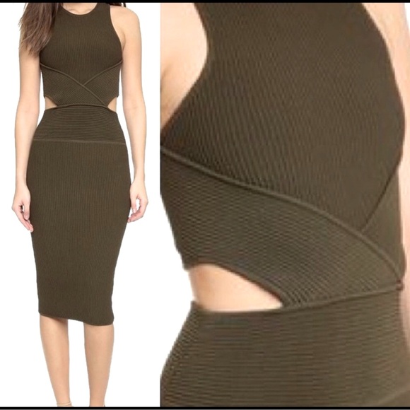 Ronny Kobo Collection Dresses & Skirts - NWT Ronny Kobo Megan Rib Knit Cutout  Midi Bodycon Dress  Stretch  XS Sa…